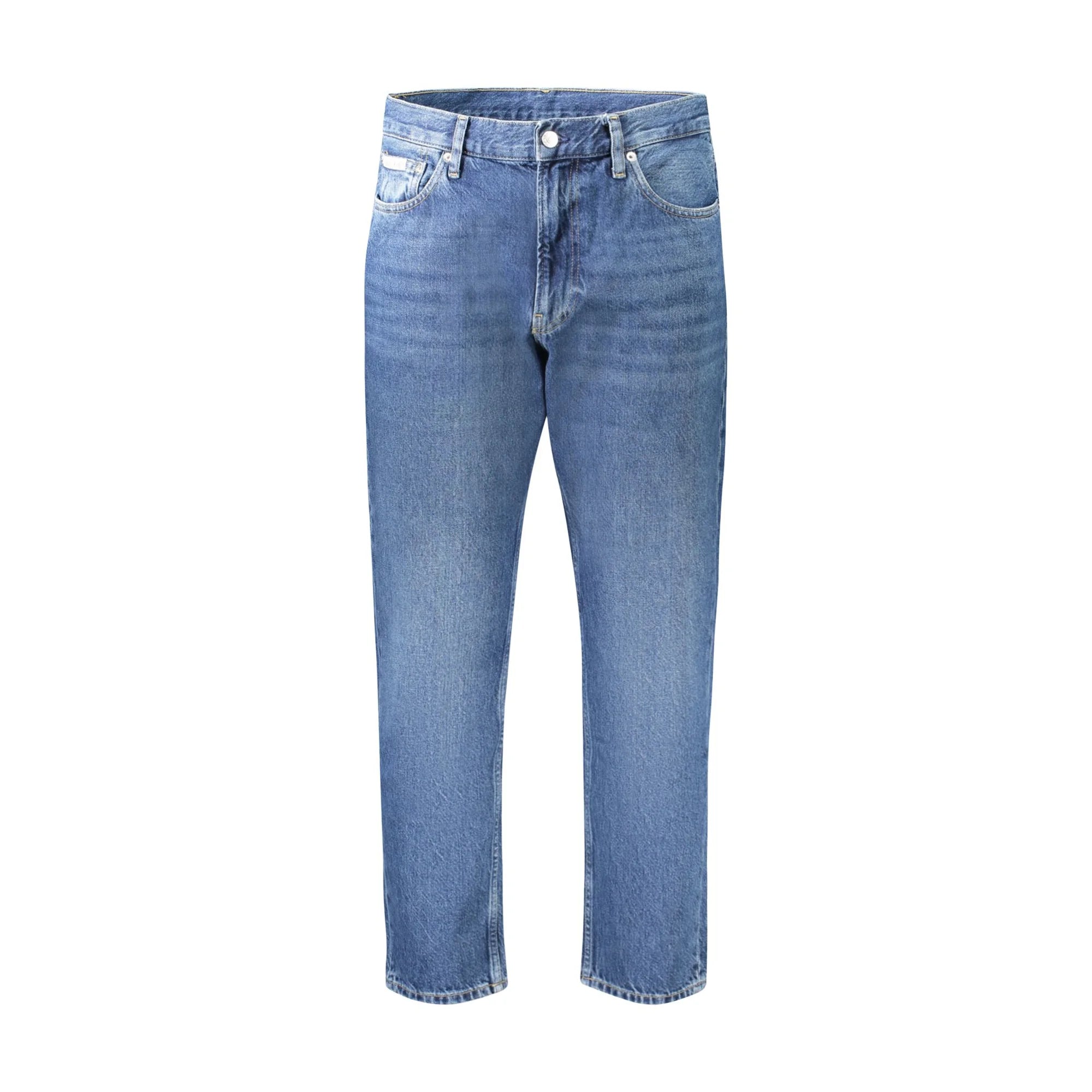 Calvin Klein Jeans Uomo Blu Effetto Slavato Logo - foto prodotto